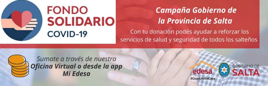 Gobierno y EDESA invitan a colaborar con el Fondo Solidario desde la facturación mensual