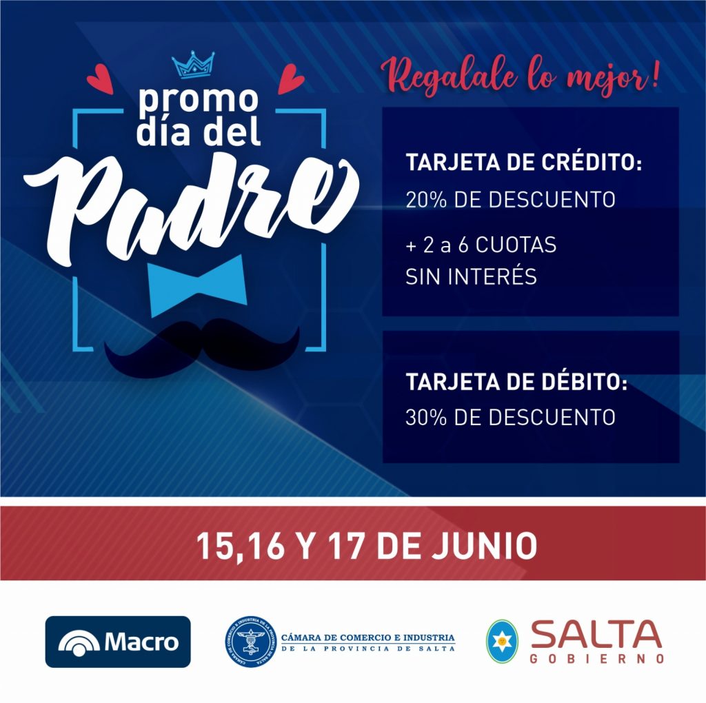 Mañana presentarán la Promo Día del Padre con descuentos con tarjetas de crédito y débito